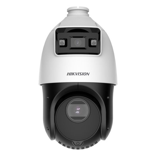 Camera supraveghere ip speed dome ptz duala hikvision tandemvu ds-2se4c425mwg-e14f0, 4 mp, 4.8-120 mm / 2.8 mm, motorizat, ir 100 m, lumina alba 30 m, x25,slot card, poe+
