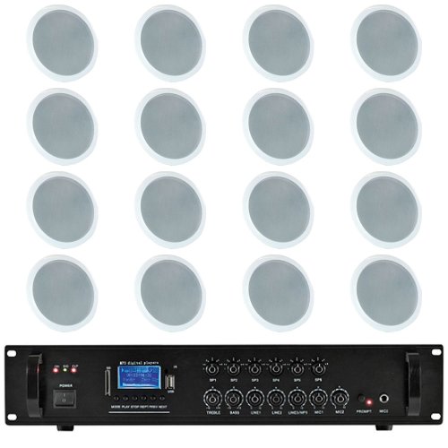 Oem Set mixer amplificator bluetooth mpa 240bt-16x782004, 16 boxe, 5 canale, 400w, egalizator inalte/joase