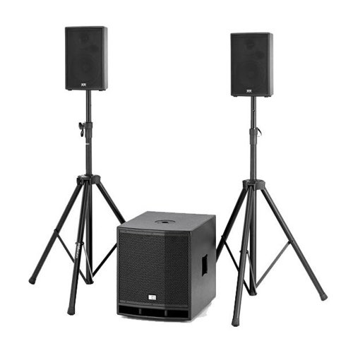 Oem Sistem audio profesional noiz dj set 1 cl112-micromax hdx 906035, 300 w, boxe 6.5 inch, subwoofer 12 inch, stative