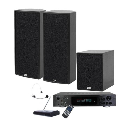 Oem Sistem sonorizare sport center 1 x-bass noiz 909004, 300 w, bluetooth, microfon headset, fitness