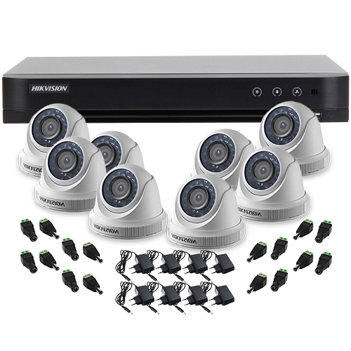 Sistem supraveghere interior turbohd cu 8 camere video hikvision tvi-8int20-720p