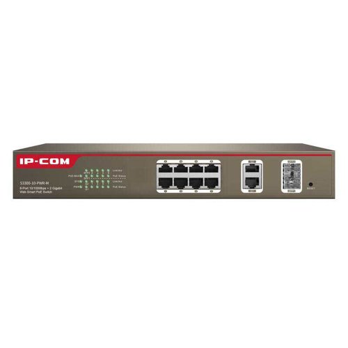 Switch cu 8 porturi ip-com s3300-10-pwr-m, 5.6 gbps, 2 sfp, fara management