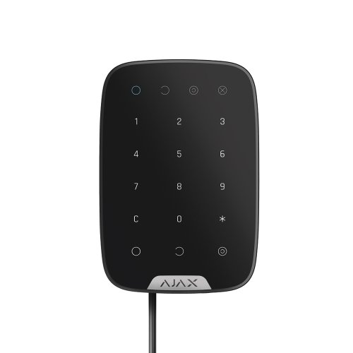 Tastatura cu touch ajax keypad fibra bl, 15 taste, silent alarm, 2000 m