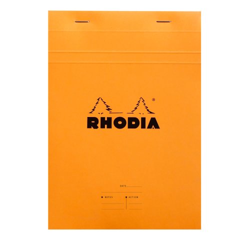 Bloc notes a5 80 file capsat dictando rhodia coperta portocalie