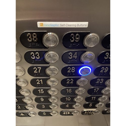Buton pentru ascensoare 25 butoane/folie, nanoseptic