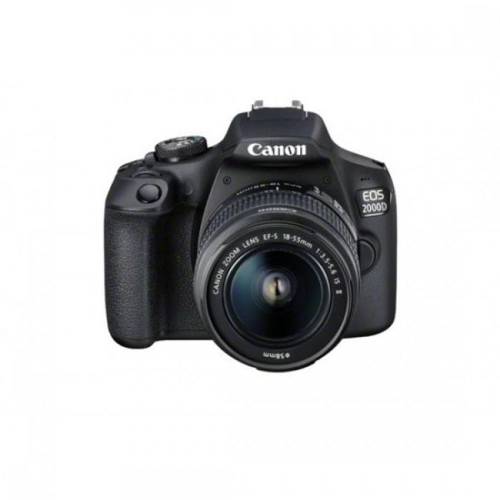 Camera foto Canon eos-2000d kit, obiectiv ef-s 18-55mm f/3.5-5.6 is ii 24.1mp,3.0 tft fixed digic 4+, iso 100-6400,fullhd movies 30fps,compatibil