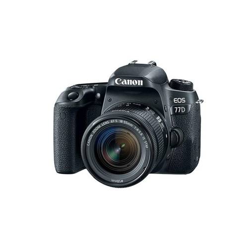 Camera foto Canon eos77d kit, obiectiv 18-55mm f4.0-5.6 is stm, 24.2mp, cmos,3 touchscreent flip-out, digic 7,iso 100-25600,fullhd movies,