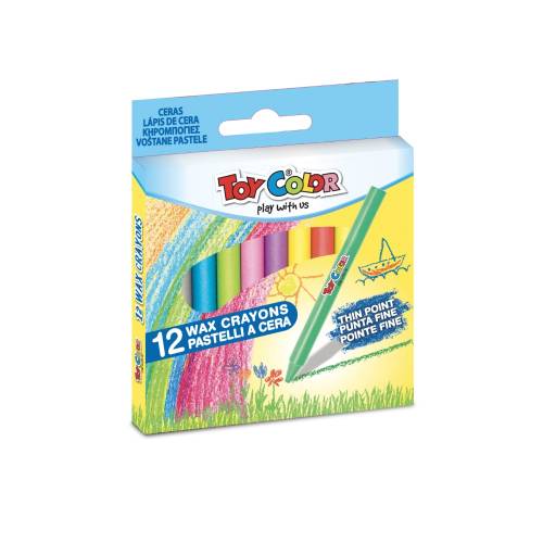 Creioane cerate toy color, 12 bucati