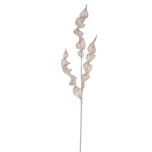 Decoratiune edelman, frunze albe, 94cm