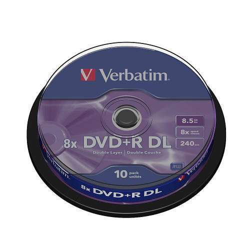 Dvd+r verbatim double layer, 240 minute