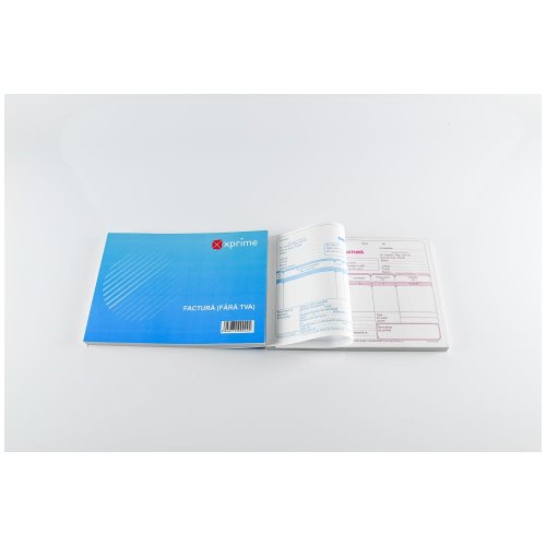 Intern Factura cu tva a5, 3 exemplare, hartie autocopiativa, 50 seturi/carnet, coperta carton 300 g/mp