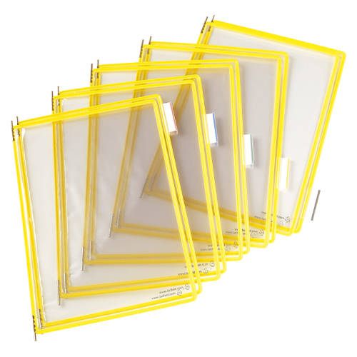 Folie pentru sistem de prezentare tarifold a4, 10 bucati/set, galben