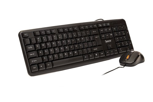 Kit tastatura si mouse cu fir spacer spkb-62 neagra