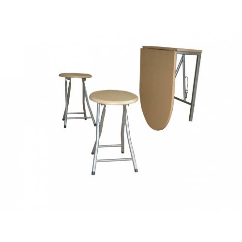 Alte Brand-uri Masa de perete pliabila + 2 scaune napoli, mdf, stejar alb