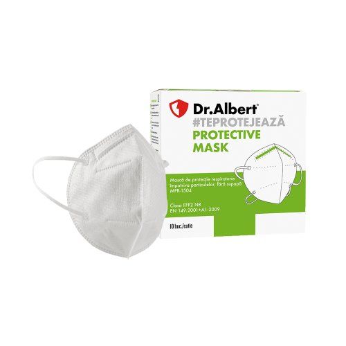 Masca de protectie respiratorie ffp2 dr.albert, 5 straturi, 10buc/cutie masca de protectie respiratorie ffp2 dr.albert 10buc/cutie
