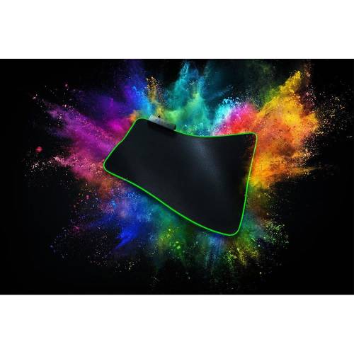 Mousepad razer, goliathus chroma, non-slip rubber base, balanced for speed and control playstyles, optimized surface for all mice and sensors,