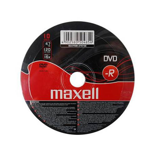 Set dvd-r maxell, 4.7 gb, 16x, 10 bucati