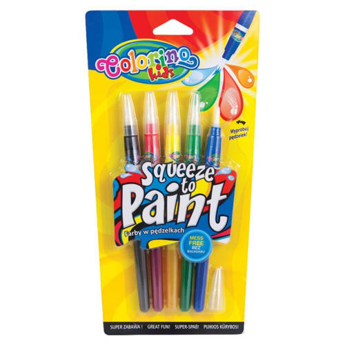 Set tempera colorino cu pensula, 5 culori pastel