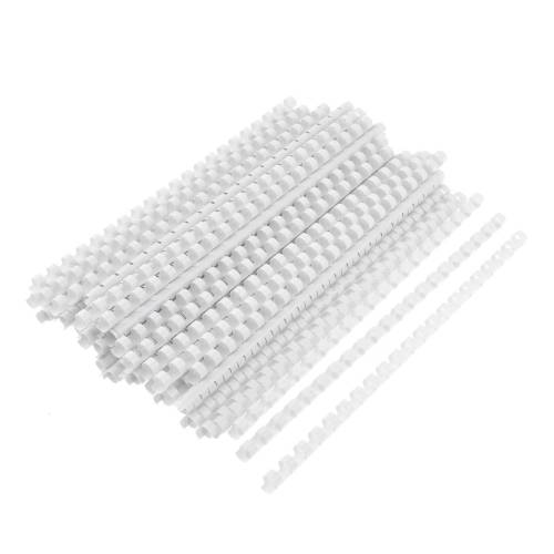 Spire de plastic fellowes, 16 mm, 100 bucati/set, alb