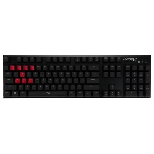 Tastatura kingston hyperx alloy fps, fir detasabil, neagra, iluminata, usb, anti-ghosting, cherry mx red