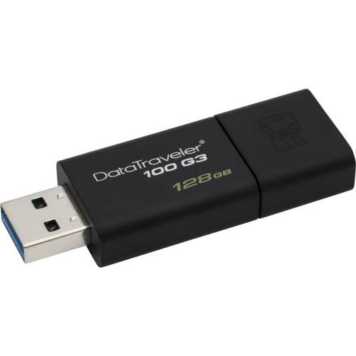Usb flash drive kingston 128 gb datatraveler dt100g3, usb 3.0, black