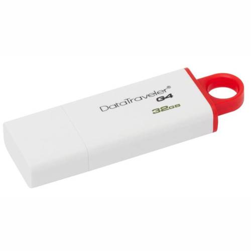 Usb flash drive kingston 32 gb datatraveler dtig4, usb 3.0, white-red