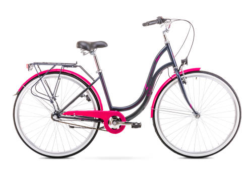 Bicicleta de oras pentru femei romet angel 28 3 negru/roz 2019