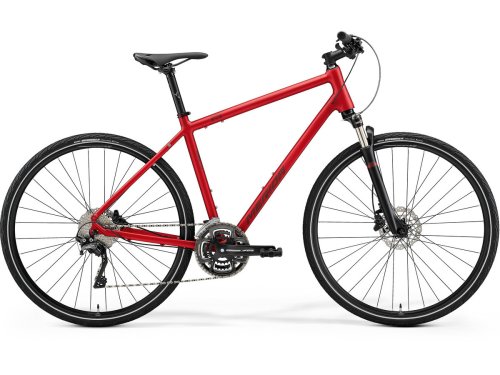 Bicicleta de trekking/oras pentru barbati merida crossway 500 rosu burgund/rosu inchis 2021