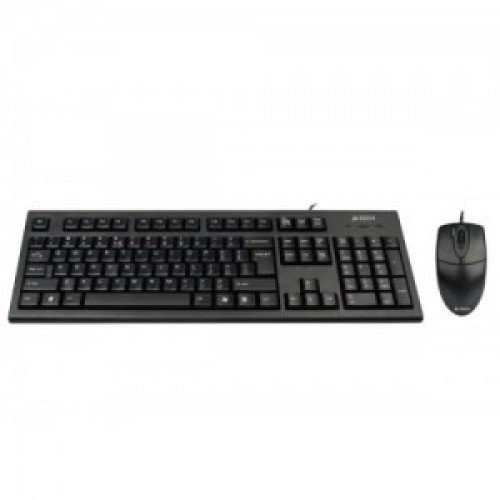 A4tech kit tastatura + mouse a4tech kr-8520d, cu fir, negru, tastatura kr-85-ps2, mouse op-620d0b, anti-rsi