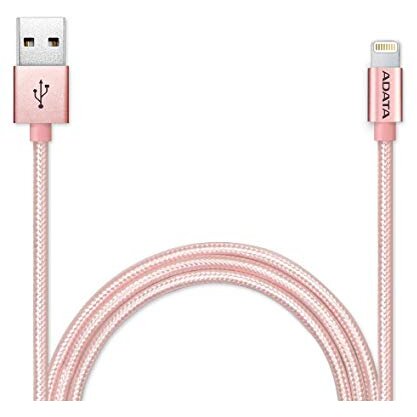 Adata adata sync and charge lightning cable, usb, mfi (iphone, ipad, ipod), rose gold