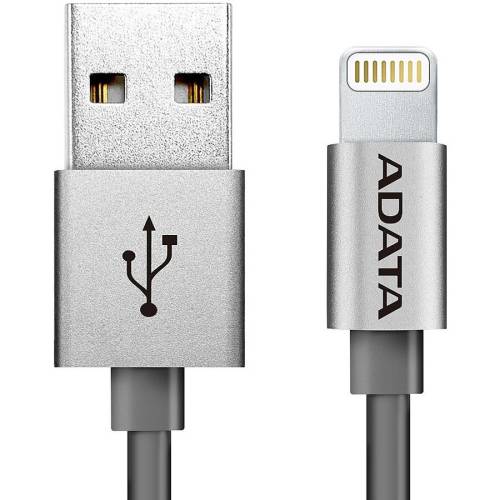 Adata adata sync and charge lightning cable, usb, mfi (iphone, ipad, ipod), titanium