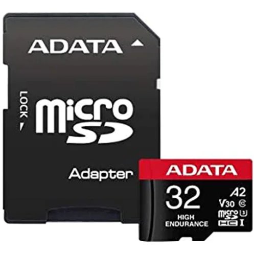 Adata card de memorie adata endurance, microsdhc, 32gb, uhs-i v30, 100mb/s, class 10 + adaptor
