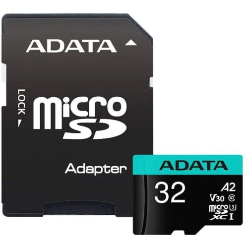 Adata card de memorie adata premier pro, microsdhc, 32gb, uhs-i, u3 + adaptor microsd