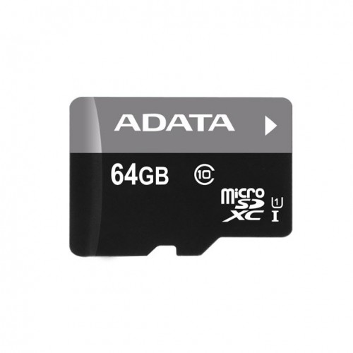Adata microsdhc 64gb + adaptor sd (class10), adata 'ausdx64guicl10-ra1'