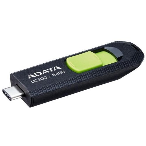 Adata stick memorie adata uc300, 64gb, usb-c, black-green