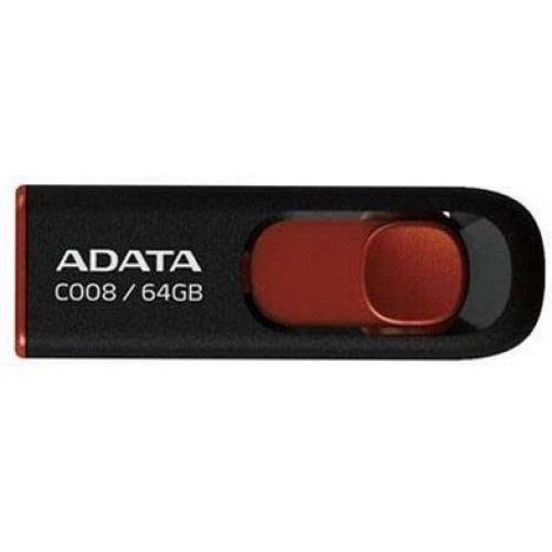 Adata usb flash drive adata classic series c008 64gb black-red