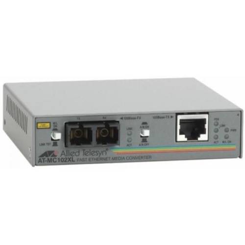 Allied telesis 100tx (rj-45) to 100fx (sc) fast ethernet media converter