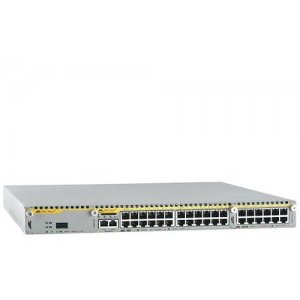 Allied telesis 24-port gigabit copper expandable l3+ per-flow qos ipv4/ipv6 switch. one ac (at-pwr01) power supply