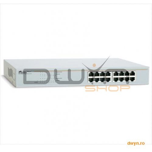 Allied telesis allied telesis switch gs900 series, 16 port 10/100/1000tx unmanged switch, silent operation (fanless