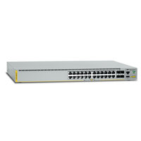 Allied telesis stackable gigabit edge switch with 24 x 10/100/1000t, 4 x 10g sfp+ ports