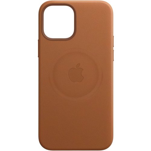 Apple husa de protectie apple leather case magsafe pentru iphone 12/12 pro, saddle brown