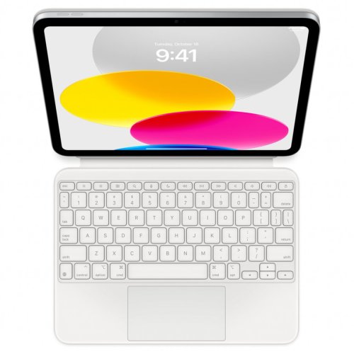 Apple husa/stand apple magic keyboard folio pentru ipad de 10.9inch 10th generatie, us layout, white