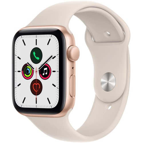Apple smartwatch apple watch se v2 gps, retina ltpo oled capacitive touchscreen 1.57, bluetooth, wi-fi, bratara silicon 44mm, carcasa aluminiu, rezistent la apa, roz