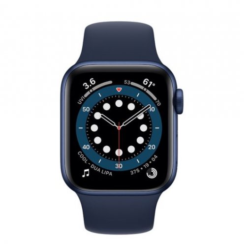 Apple smartwatch apple watch series 6, 1.78inch, curea silicon, blue-deep navy