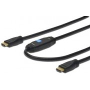 Asm hdmi high speed w/ ethernet connection cable, with amplifier 15.0m