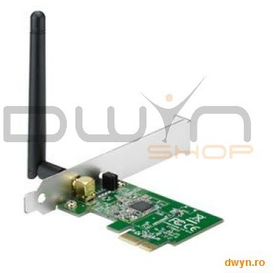 Asus asus pce-n10, wireless pci-e adapter, 802.11n, 150mbps, wps button, wpa2, lp