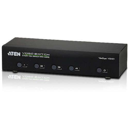 Aten aten vs0401 4-port vga switch with audio