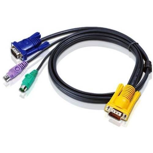 Aten i/o acc cable ps2 kvm 6m/3 in 1 sphd 2l-5206p aten