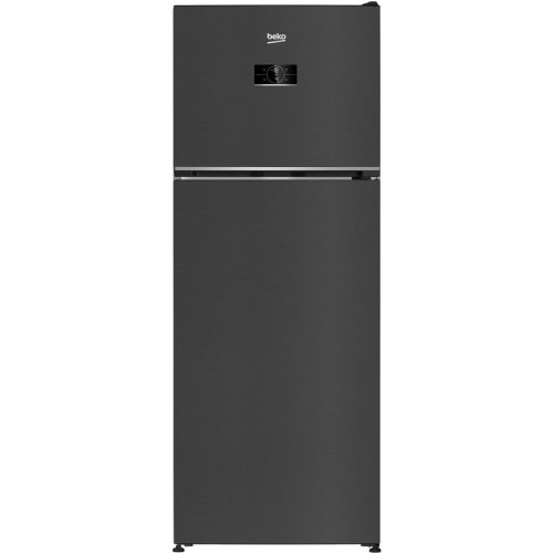 Beko frigider cu doua usi beko b5rdne504lxbr, 477 l, no frost, harvestfresh, everfresh+, aeroflow, umiditate controlata, display, clasa e, h 185 cm, dark inox
