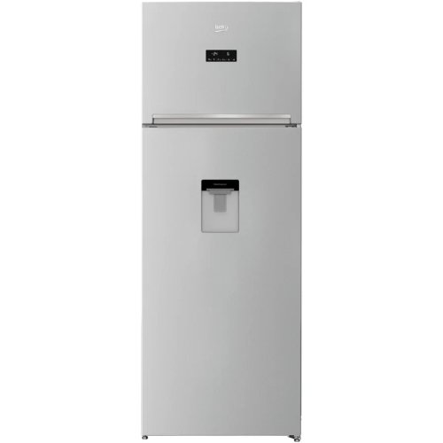 Beko frigider cu doua usi beko rdne505e30dzmn, 446 l, dozator apa, display, clasa a++, neofrost, h 185 cm, gri